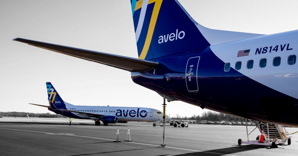 Avelo Airlines plane on deportation flight