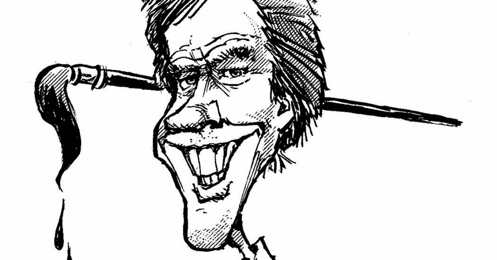 Портрет Стива Бенсона, карикатуриста