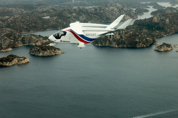 Електричний літак Alia CX 300 під час тестового польоту