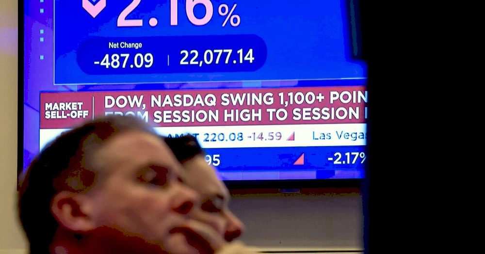 Графік фондового ринку з коливаннями