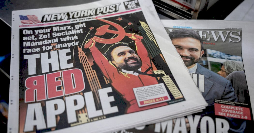 Зоран Мамдані на фоні Нью-Йорка